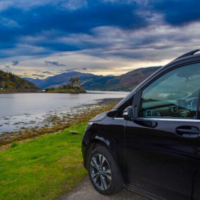 See Eilean Donan Castle as the sun sets behind the Isle of Skye on one of our full day guided tours.