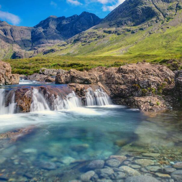 Visit the Fairy Pools on the Isle of Skye with Alistair and ASB Chauffeur Drive Scotland